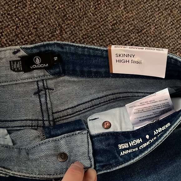 Volcom super stoned high rise skinny button fly jeans - Picture 6 of 9